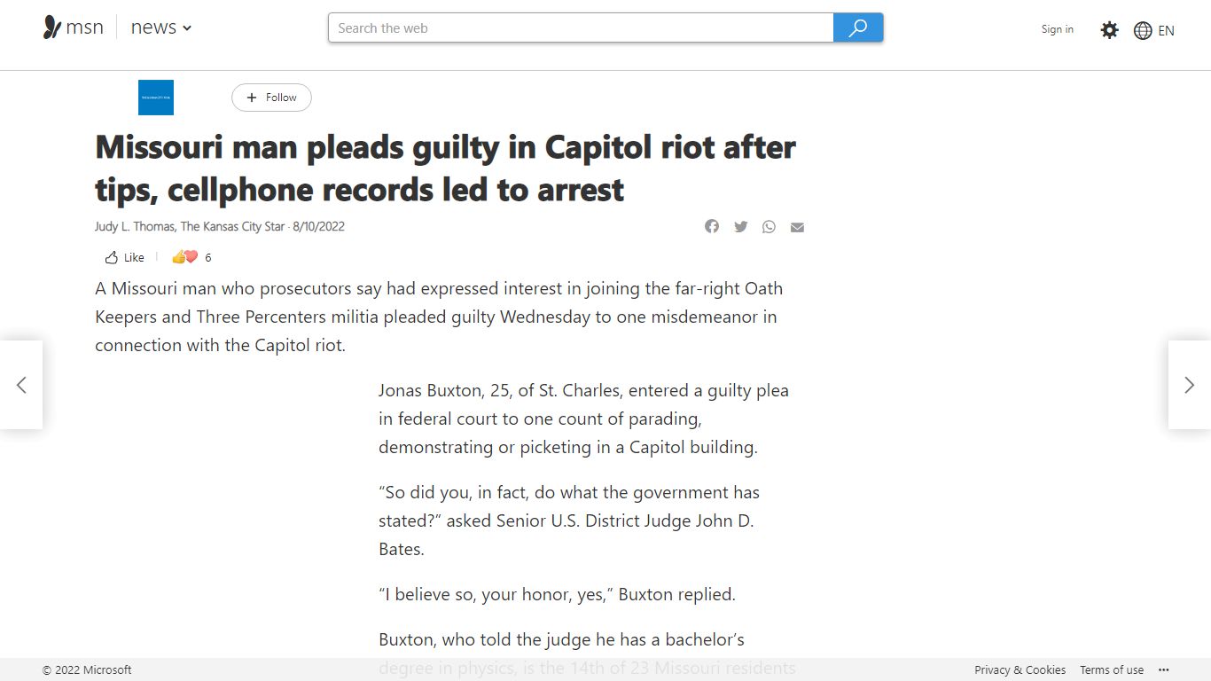 Missouri man pleads guilty in Capitol riot after tips, cellphone ...